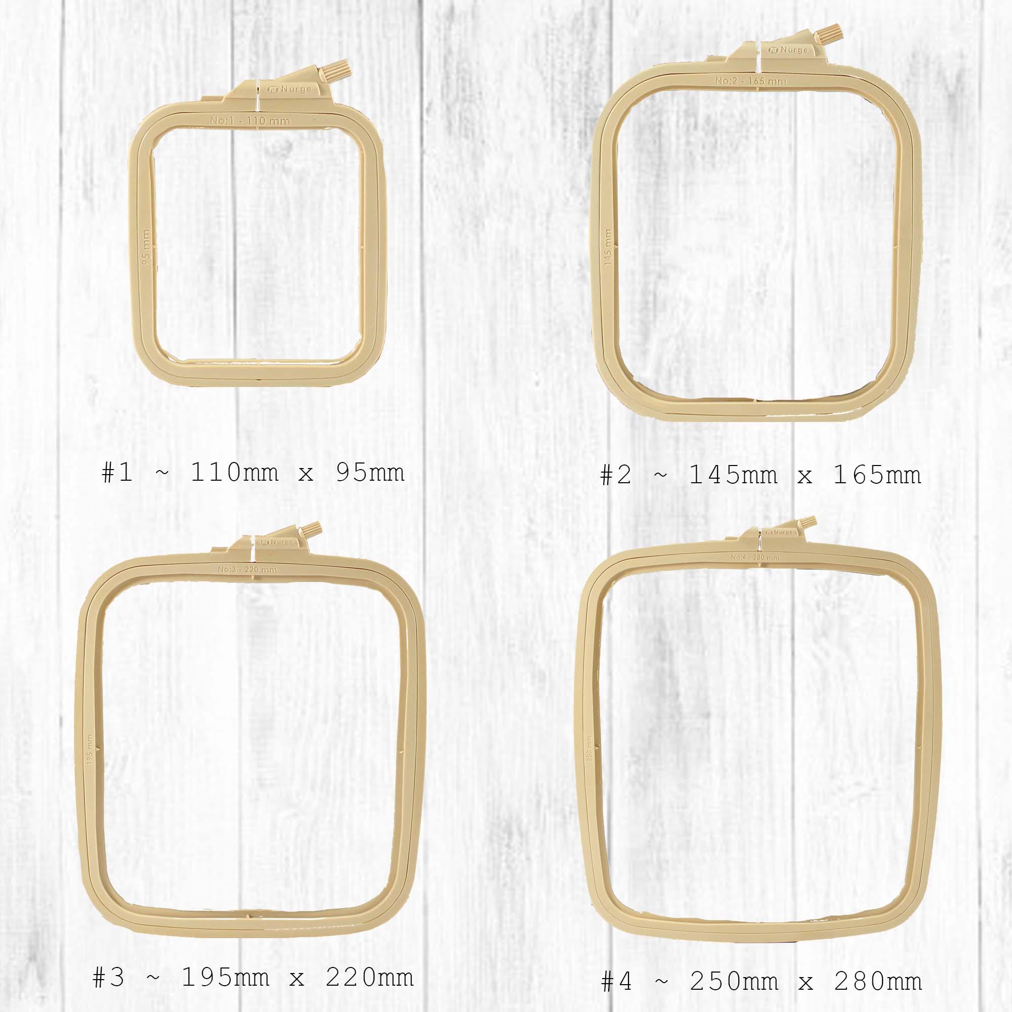Nurge Telaio Per Ricamo E Punto Croce – Formato Rettangolare 145x165mm, Plastica Blu, Profondità 10mm