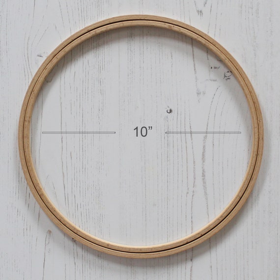 Nurge - Anello da ricamo in legno, senza viti, 310 mm x 8 mm, n. 8