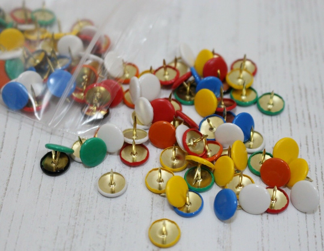 Pin Drawing Color Coloured Drawing Pins 9.5mm Assorted Mix Thumb Tacks X150 + Multi Pack ...