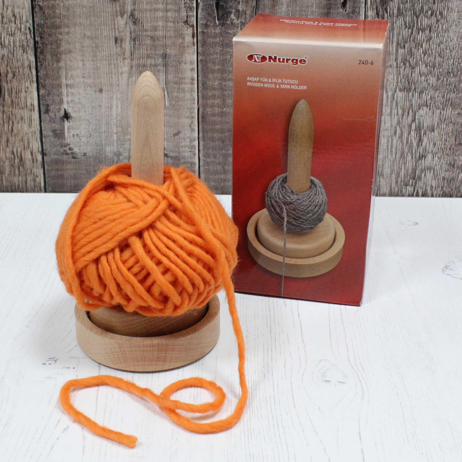 Nurge Large Wool Holder Knitting Yarn Revolving Butler Etsy Canada