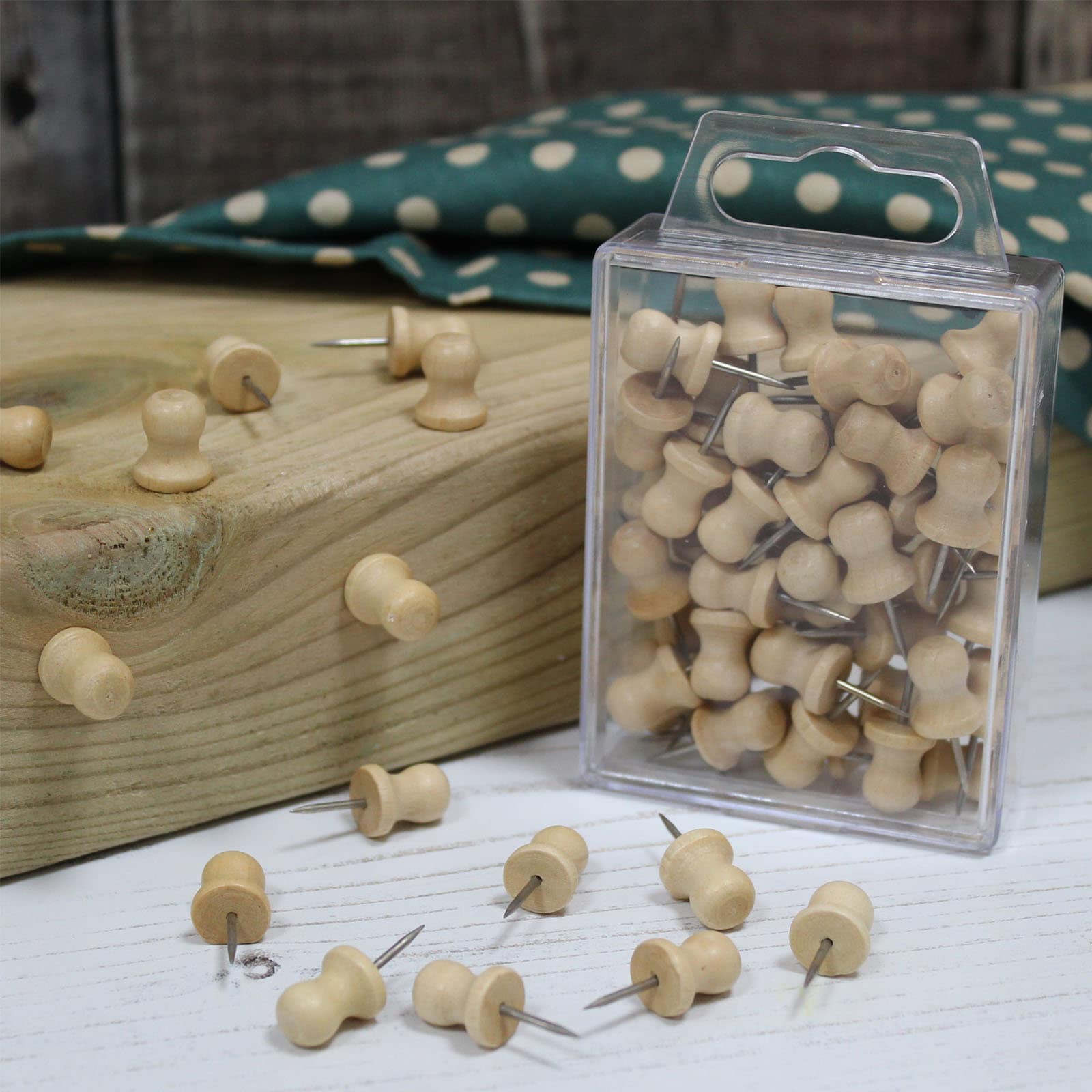 Traditional Wooden Push Pins (Bulk Pricing)