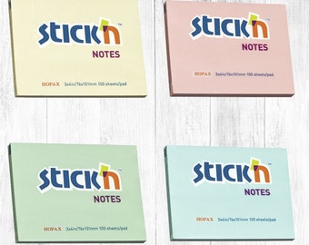 Stick’n Sticky Notes Memo Pad Write & Post it #4 76mm x 101mm x4 Pads