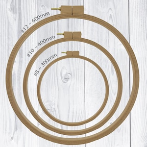 Wooden Quilting Hoops Set of 3 Beech Wood Nurge Quilt Embroidery Rings