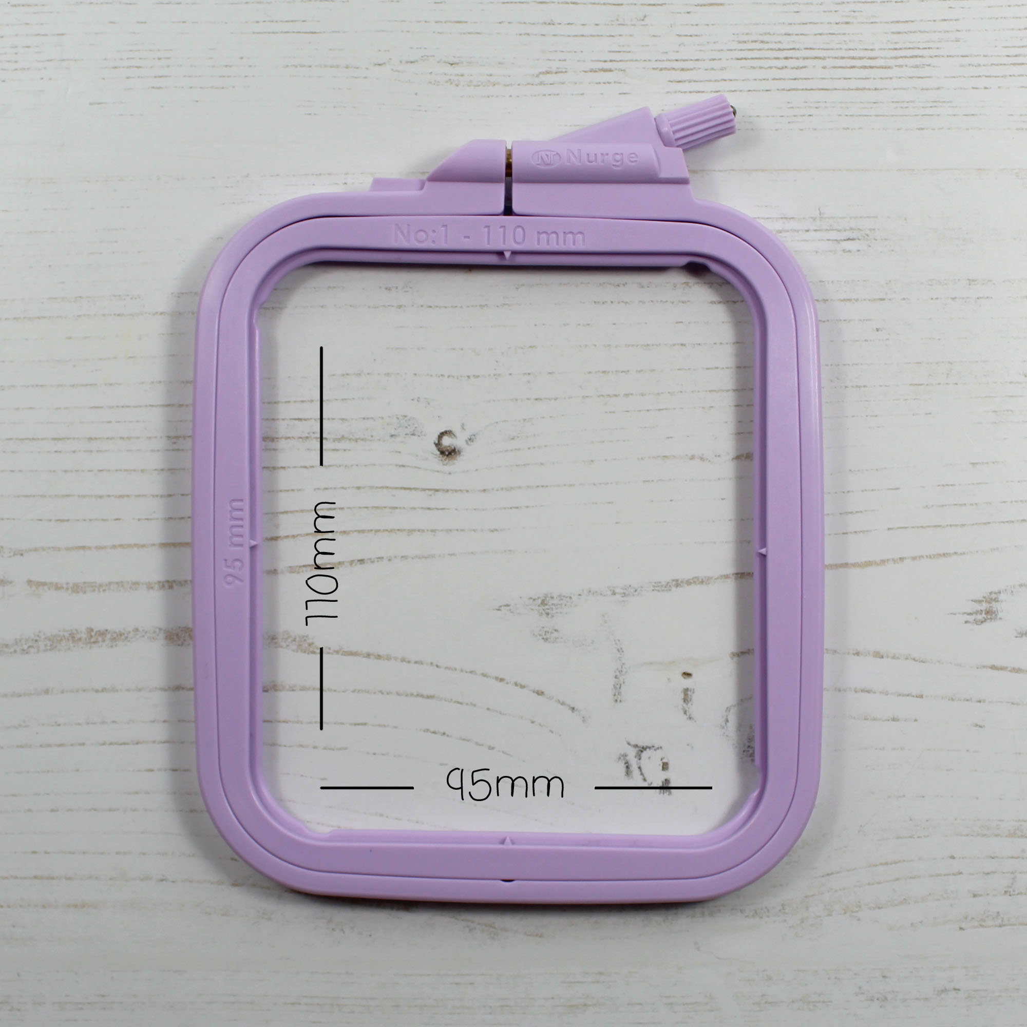 Nurge Cerceau à Broder Carré En Plastique Anthracite XS (n°1) - Cerceau