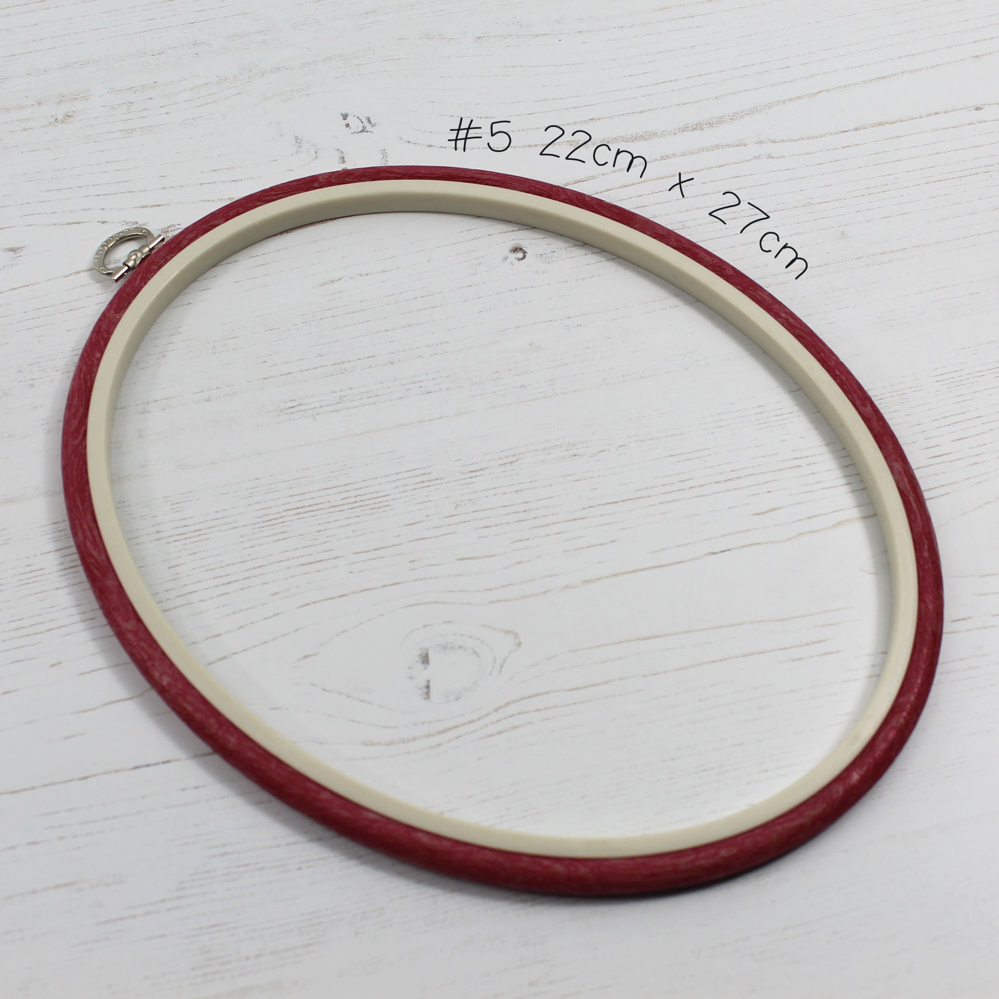 Nurge Ricamo Flexi Hoop rotondo Punto Croce Display Rosso #4 20,5