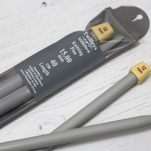 Knitting Needles Whitecroft Twilleys Brand Knit Pins 12mm or 15mm x 40cm Length