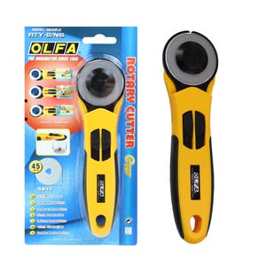 OLFA 45mm Rotary Cutter Quick Blade and Spare Blades Paper, Craft & Sewing