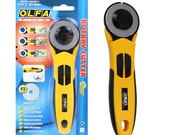 OLFA 45mm Rotary Cutter Quick Blade and Spare Blades Paper, Craft & Sewing