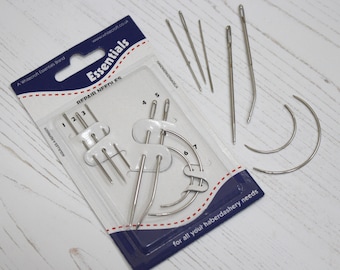 Juego surtido de agujas de coser a mano para reparación, curvas y rectas, paquete de 7 agujas