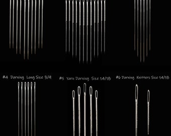 Crafty Hand Sewing Needles Darning Sew Needle Short Long Darner 6 Pack Options
