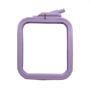 Nurge Embroidery Cross Stitch Square Oblong Rectangle Plastic Frame Lilac #1 ~ 95mm x 110mm