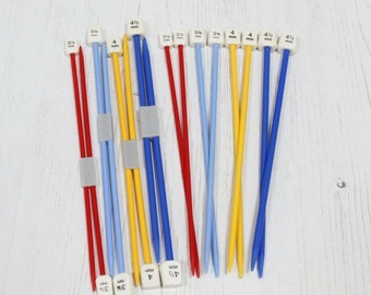 Children's Knitting Needles Whitecroft Essentials Short Knit Pins 18cm x 4 Sizes