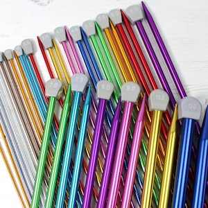 Coloured Single Pointed Straight Knitting Needles Knit Pro Zing