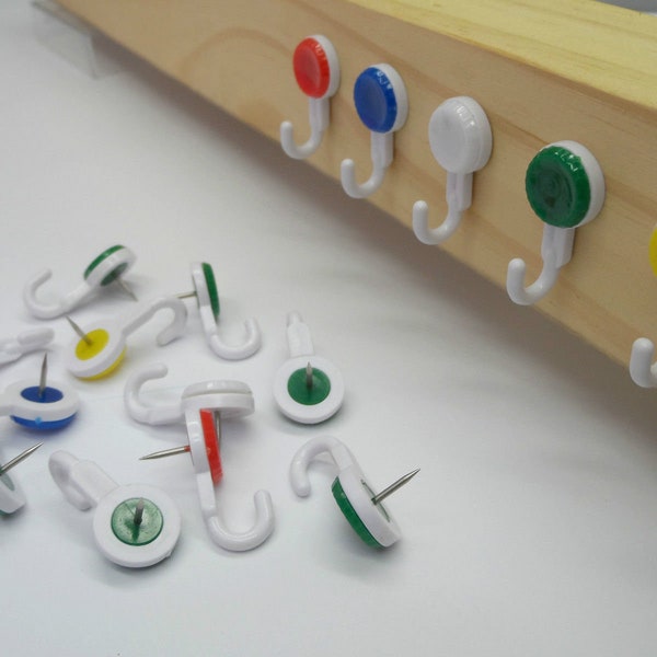 Push Pins Hooks for Cork Notice Boards, Walls, Doors and Key Hanging