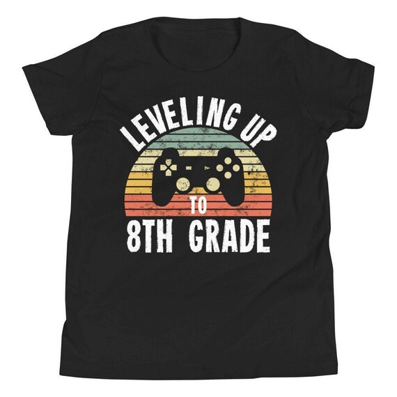 Leveling Up To 8th Grade Kids T Shirt Back To School Shirt Etsy Leveling Up To 8th Grade Kids T Shirt Back To School Shirt Etsy