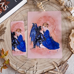 Cassian & Nesta, Print, bookmark, a court of silver flames