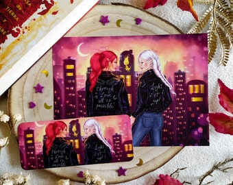 Danika + Bryce & Lehaba, Print/Bookmark, Crescent City
