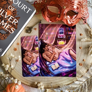 Nessian Print/Bookmark, A Court of Silver Flames, Nesta and Cassian. Book Accessories