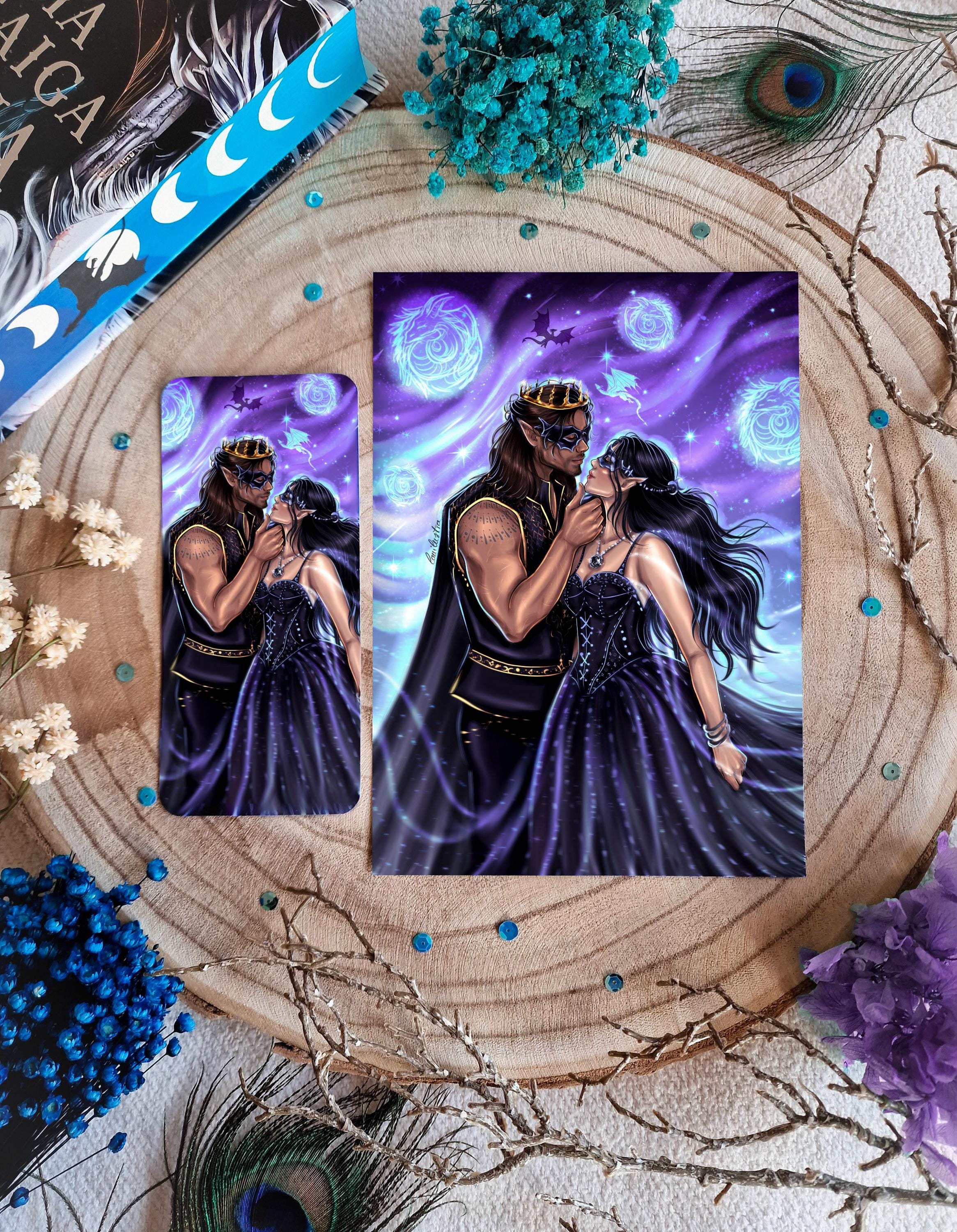 Raeve & Kaan, Print/bookmark, When the moon hatched