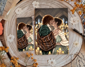 Jamie & Claire, Print/bookmark, Outlander. Book accessories