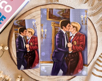 Henry & Alex Print/bookmark, Red, white and royal blue