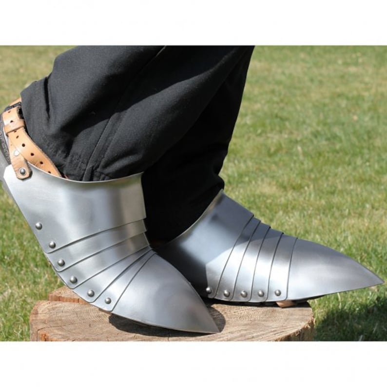 Medieval Armor Shoes Pair Medieval Knight Crusader Spartan Etsy