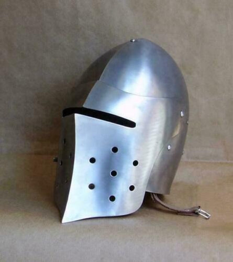 Medieval Combat Helmet Knight Great Bascinet Kettle Armor Halloween Costumes