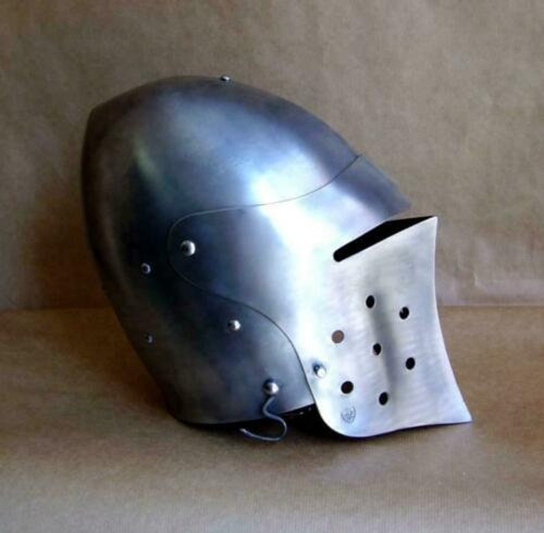 Medieval Combat Helmet Knight Great Bascinet Kettle Armor Halloween Costumes