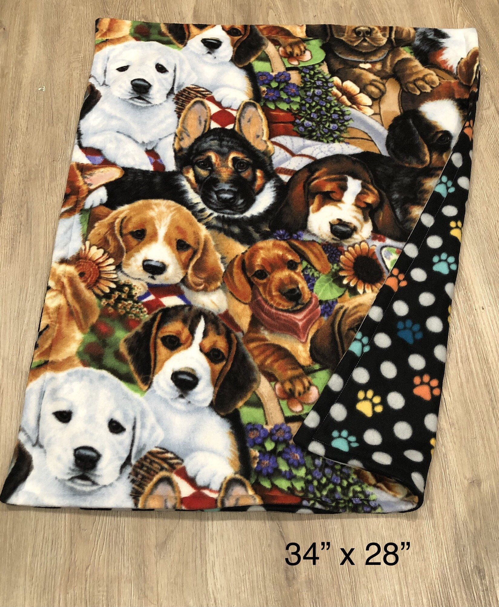 Dog fleece blanket 33 x 27 Etsy