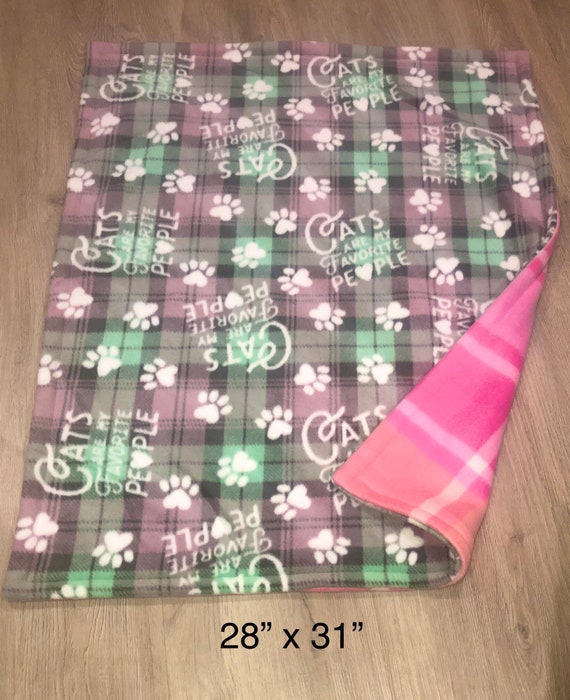 Fleece Cat Blanket 28 X 31 Etsy