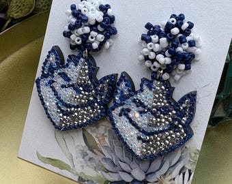 Laser Engraved Hand-Painted Earrings: Lightweight, Unique Design
