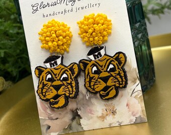 Hand-Painted Lightweight Earrings: Laser Engraved, One-of-a-Kind