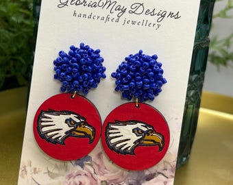 Laser Engraved Hand-Painted Earrings: Lightweight, One-of-a-Kind