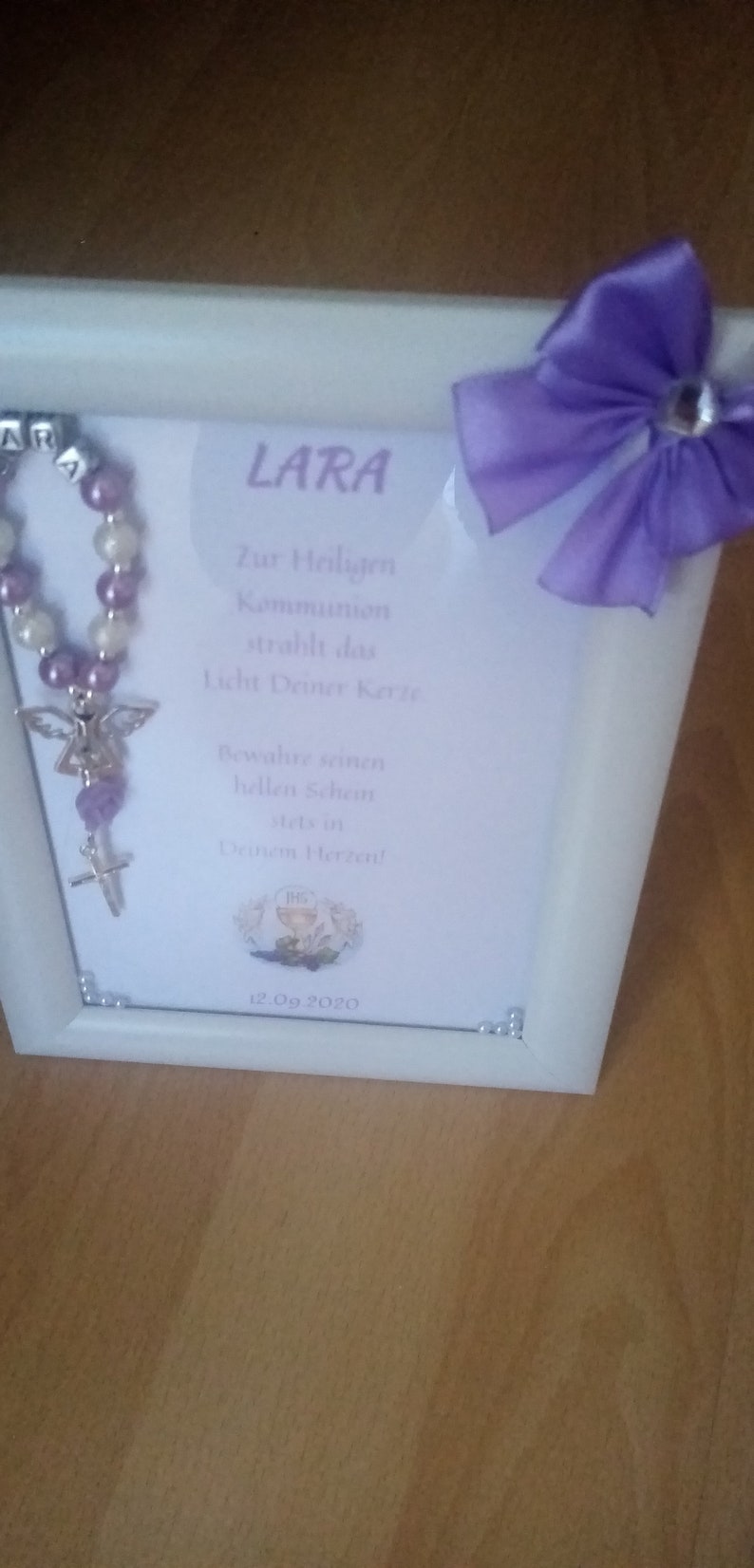 Picture frame gift for communion