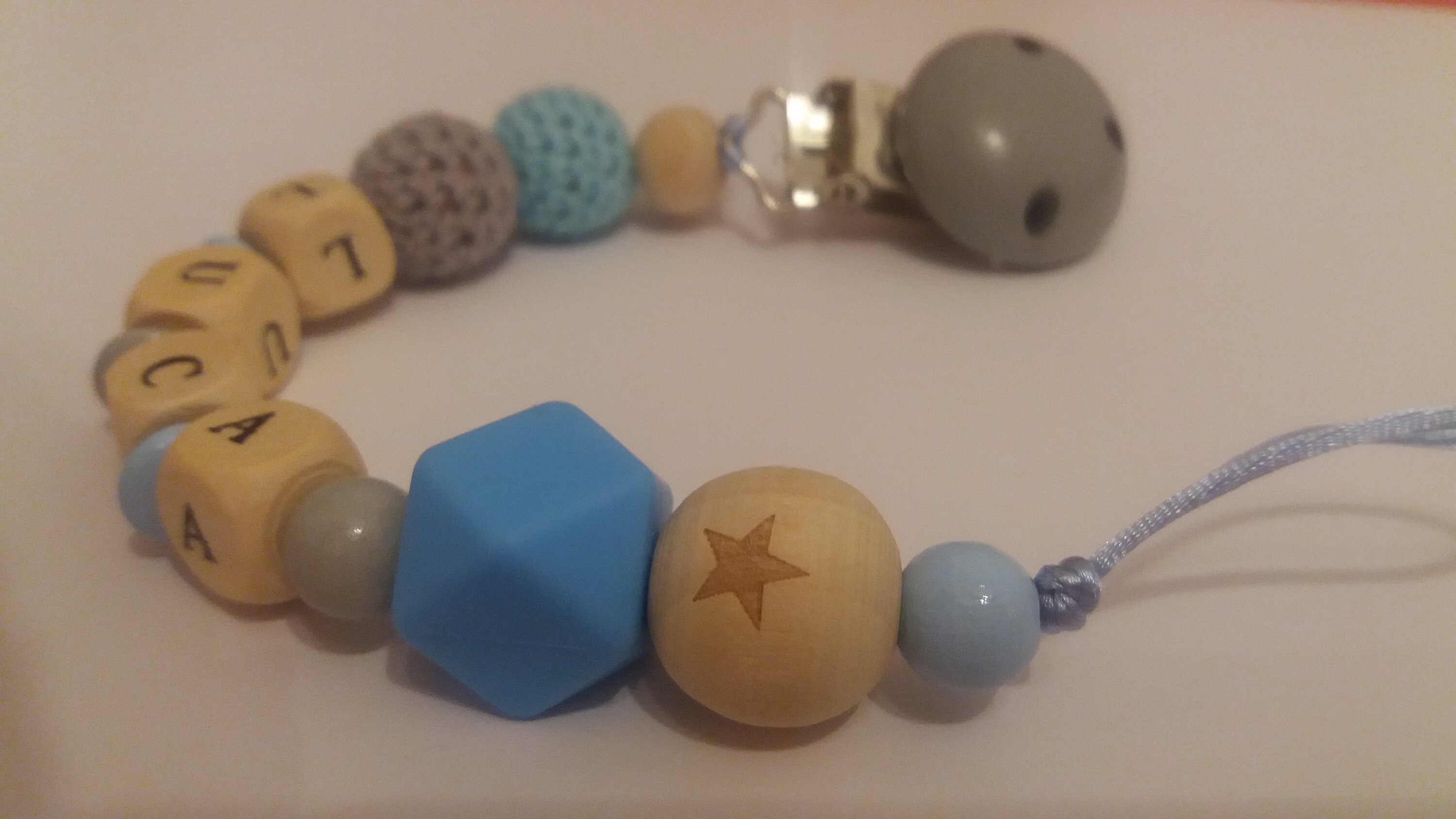 Pacifier Chain Named Baby Boy Personalized Baby Gift Birth Etsy