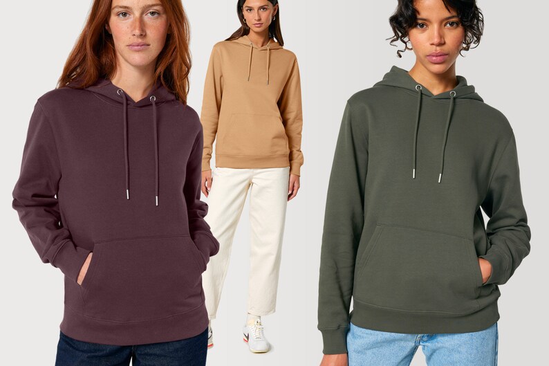 Frauen Hoodie Personalisiert, Koordinaten Wunsch-Ort, Längen und Breitengrad, persönliches Geschenk, Wunsch-Stadt Bild 7