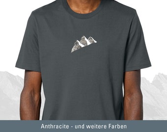 Männer T-Shirt Kurzarm Berge, Klettern, Bouldern, Wandern, Bio-Baumwolle
