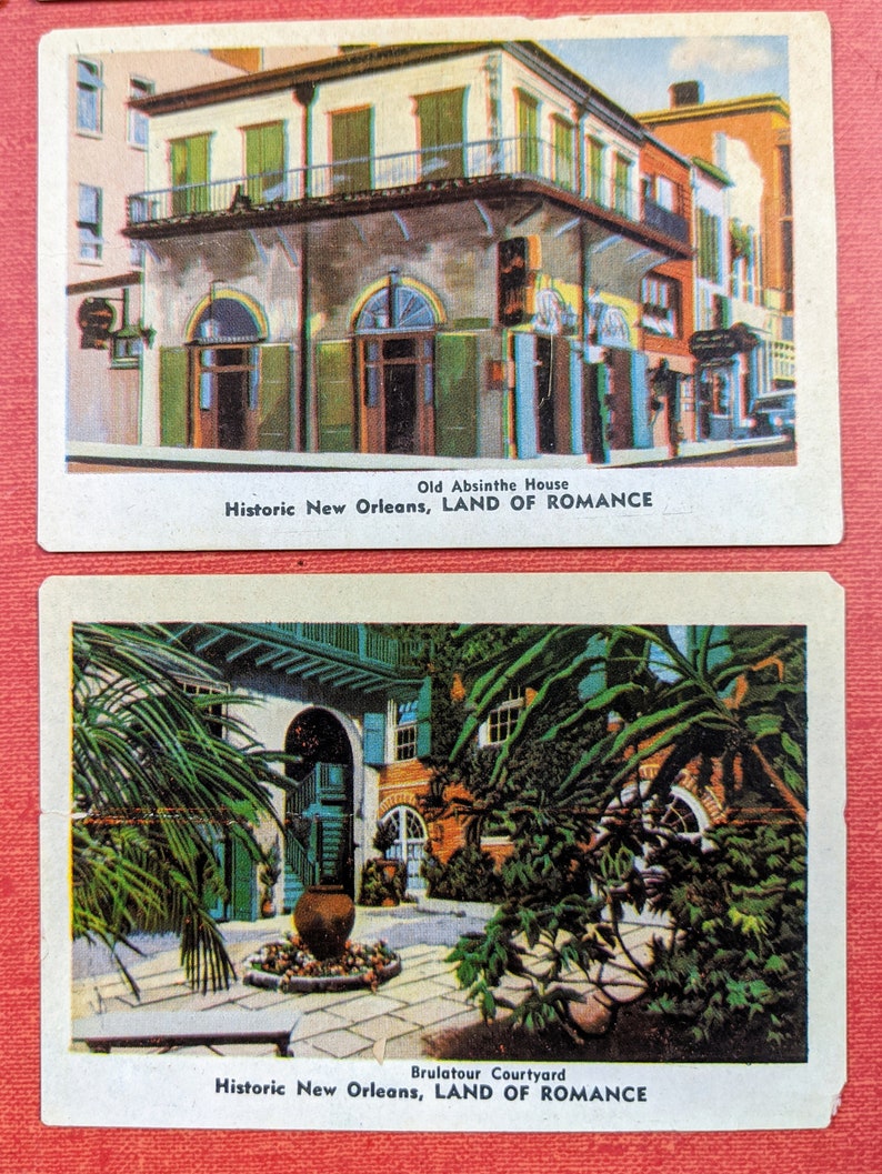 Landmarks of Historic New Orleans 12 Vintage Collectors Cards Land of Romance 3.5 x 2.5 FREE SHIPPING