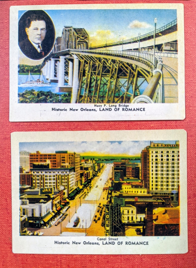 Landmarks of Historic New Orleans 12 Vintage Collectors Cards Land of Romance 3.5 x 2.5 FREE SHIPPING