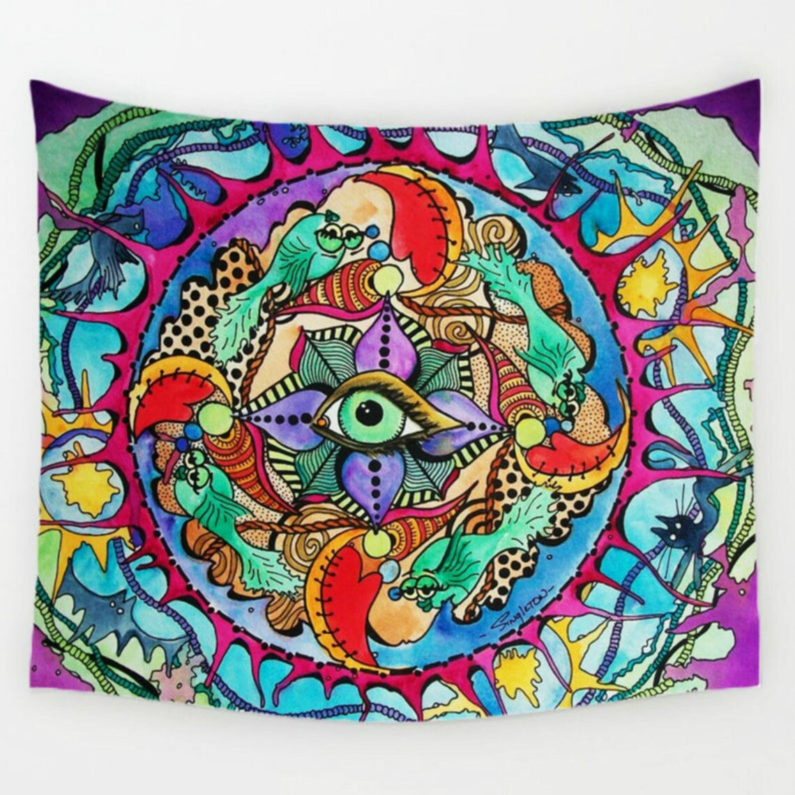 Evil Eye Protection Tapestry Wall Hanging Evil Eye Decor Etsy