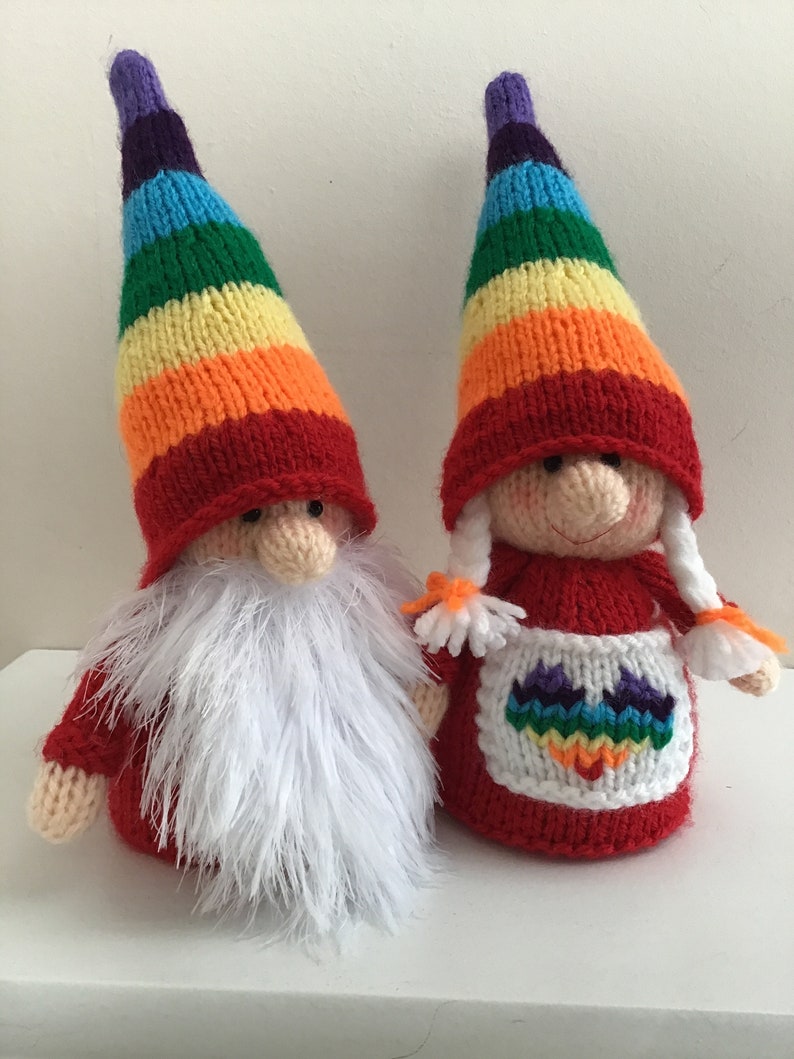 Stay at home gnomes knitting pattern. PDF digital download. Etsy