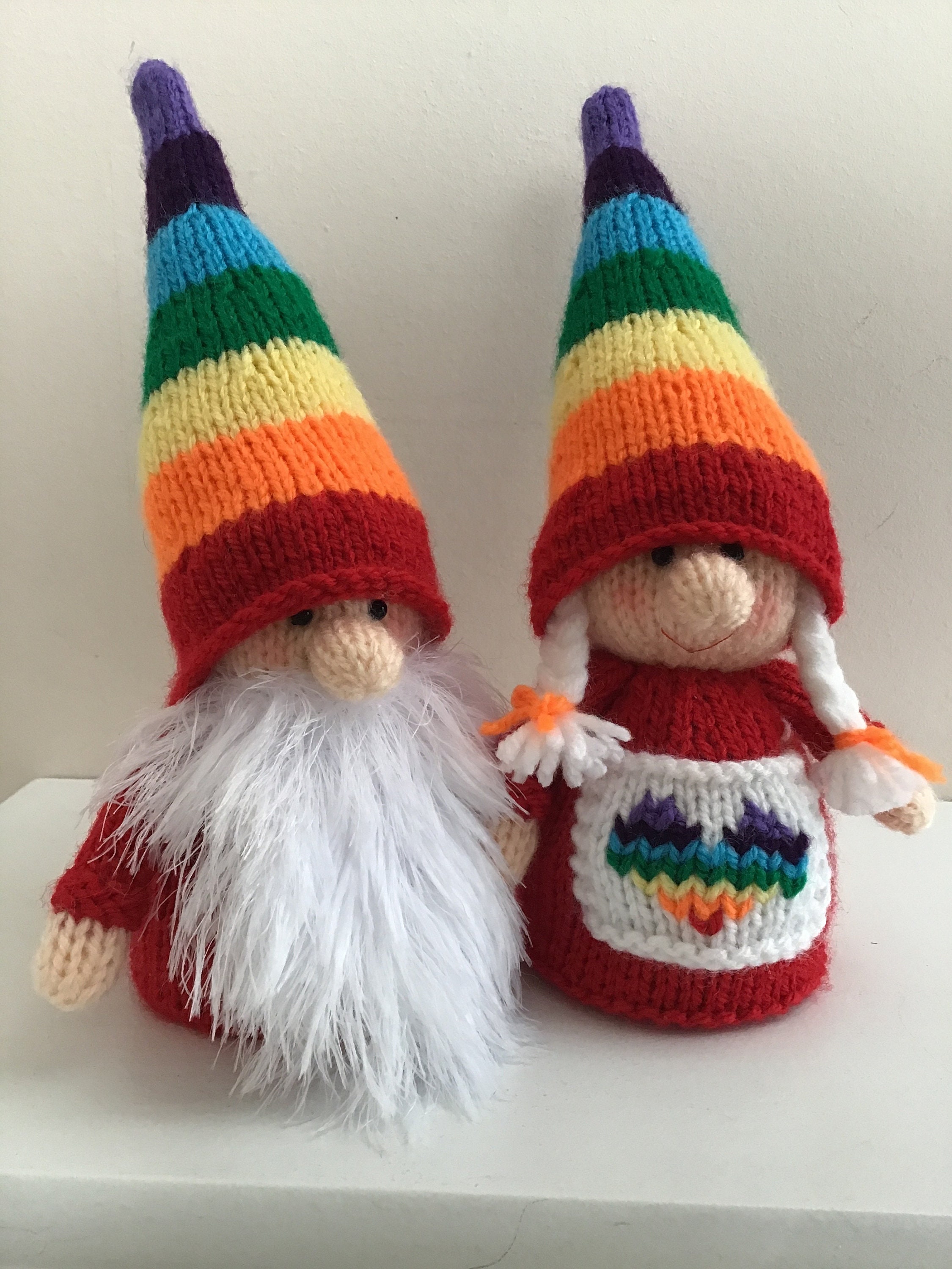 Knitting Pattern. PDF Digital Download. Rainbow Gnomes. Stay Etsy