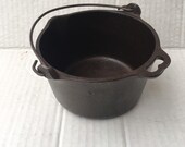 Antique Wagner Ware Cast Iron Miniature Dutch Oven Sidney 0 Salesman s Sample sanitized