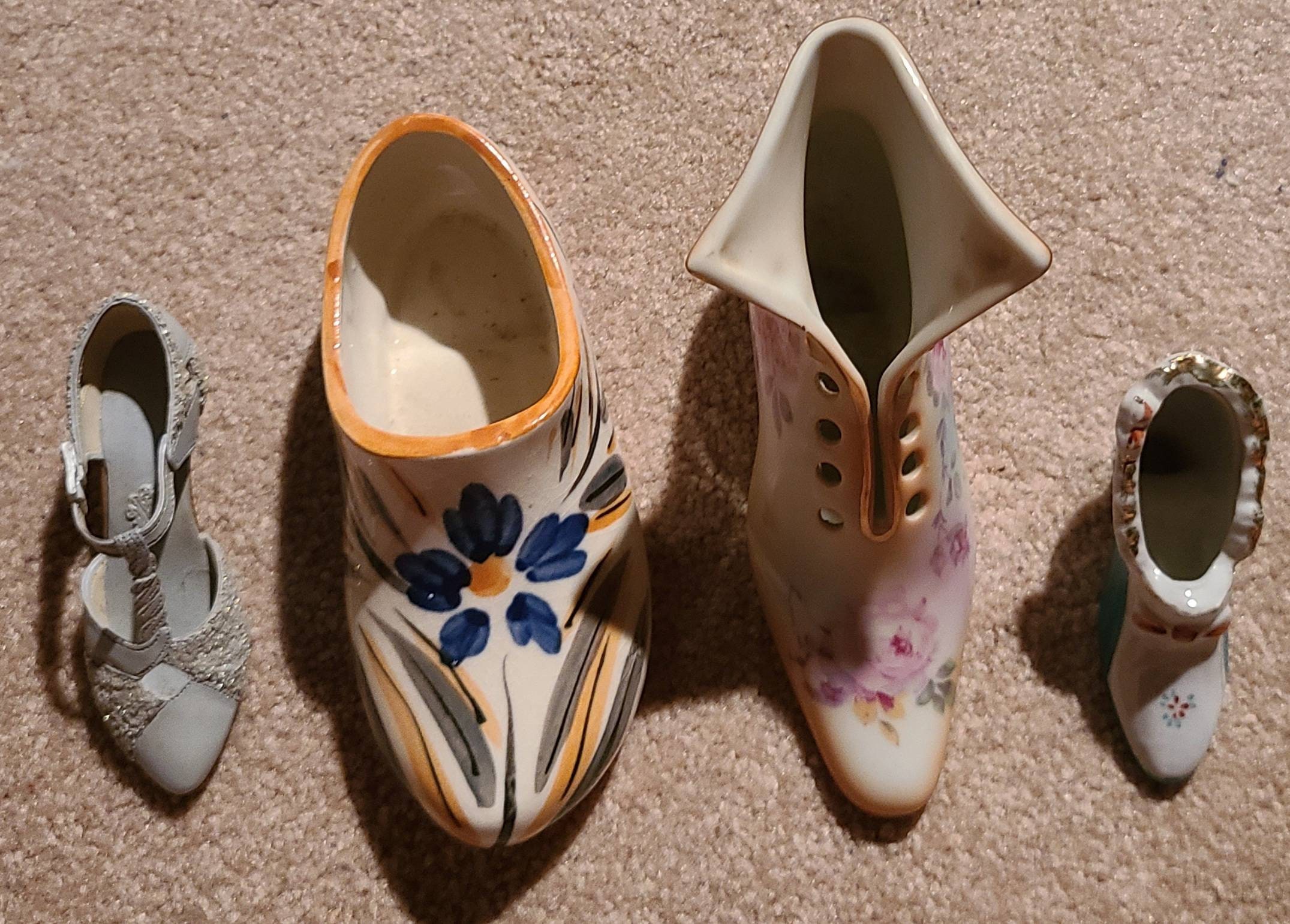 Vintage Glass Shoes From 1940s-2000 (4) - Etsy