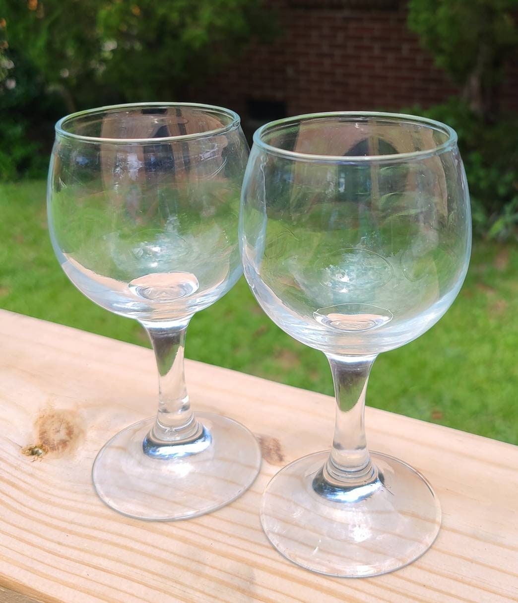 Two Vintage Madeira Wine Glasses Etsy