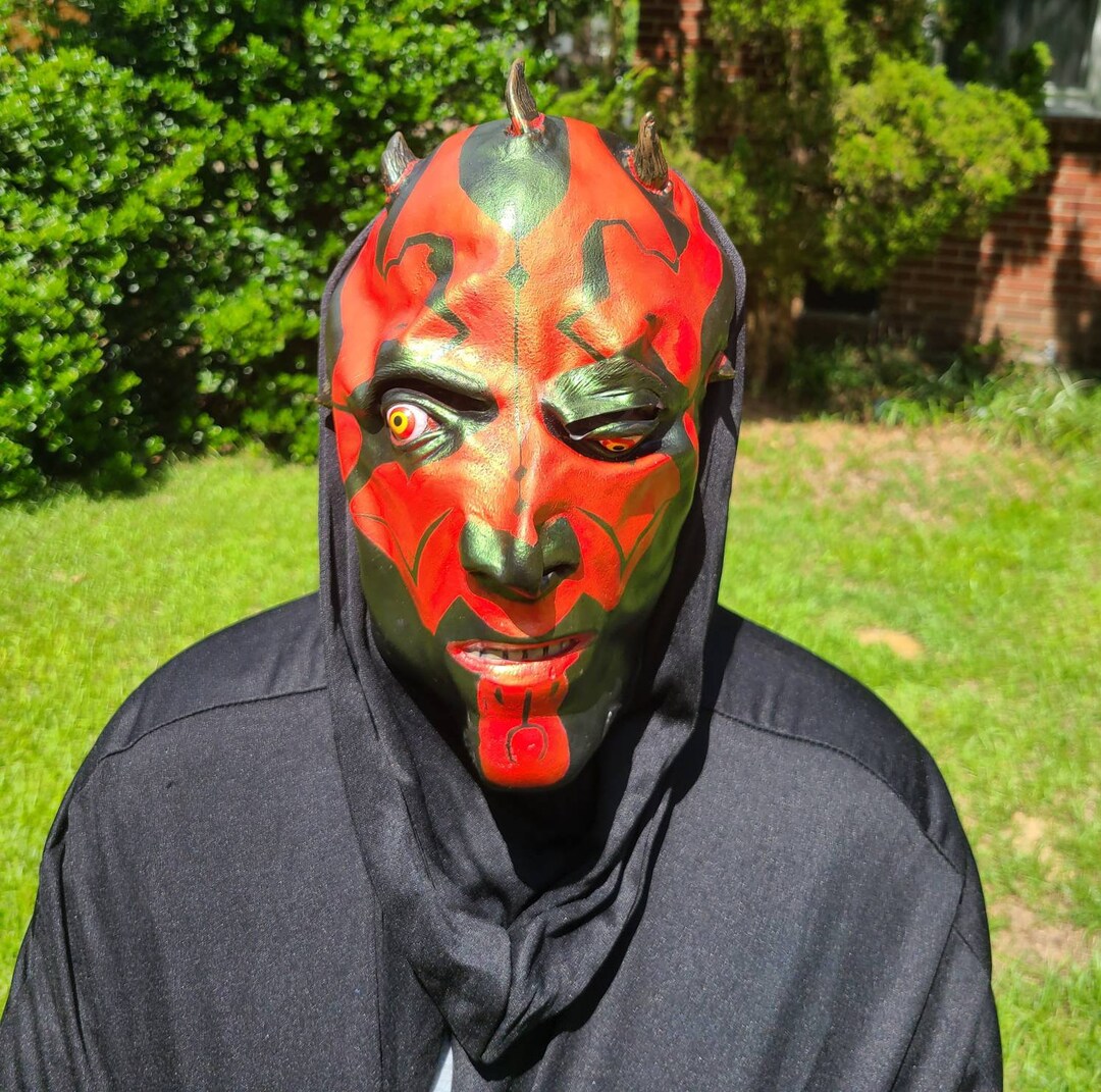Vintage 1990s Darth Maul Sith Lord With Attached Hood and
