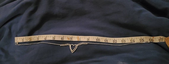 Vintage swarovski crystal heart choker necklace - image 4