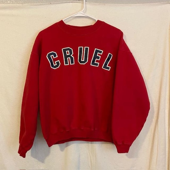 Vintage 90's Red Cruel Girl CRUEL Pullover Sweatsh