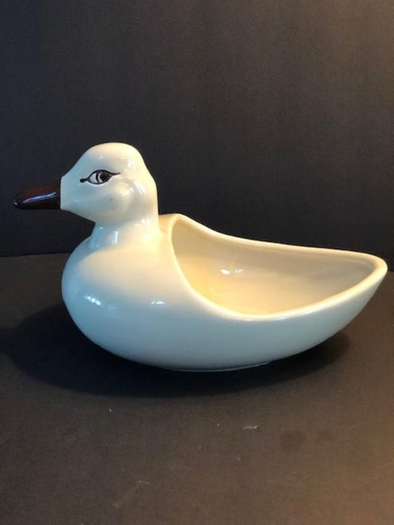 Fitz and Floyd Beige Duck Planter Candy Dish Candy Bowl Etsy