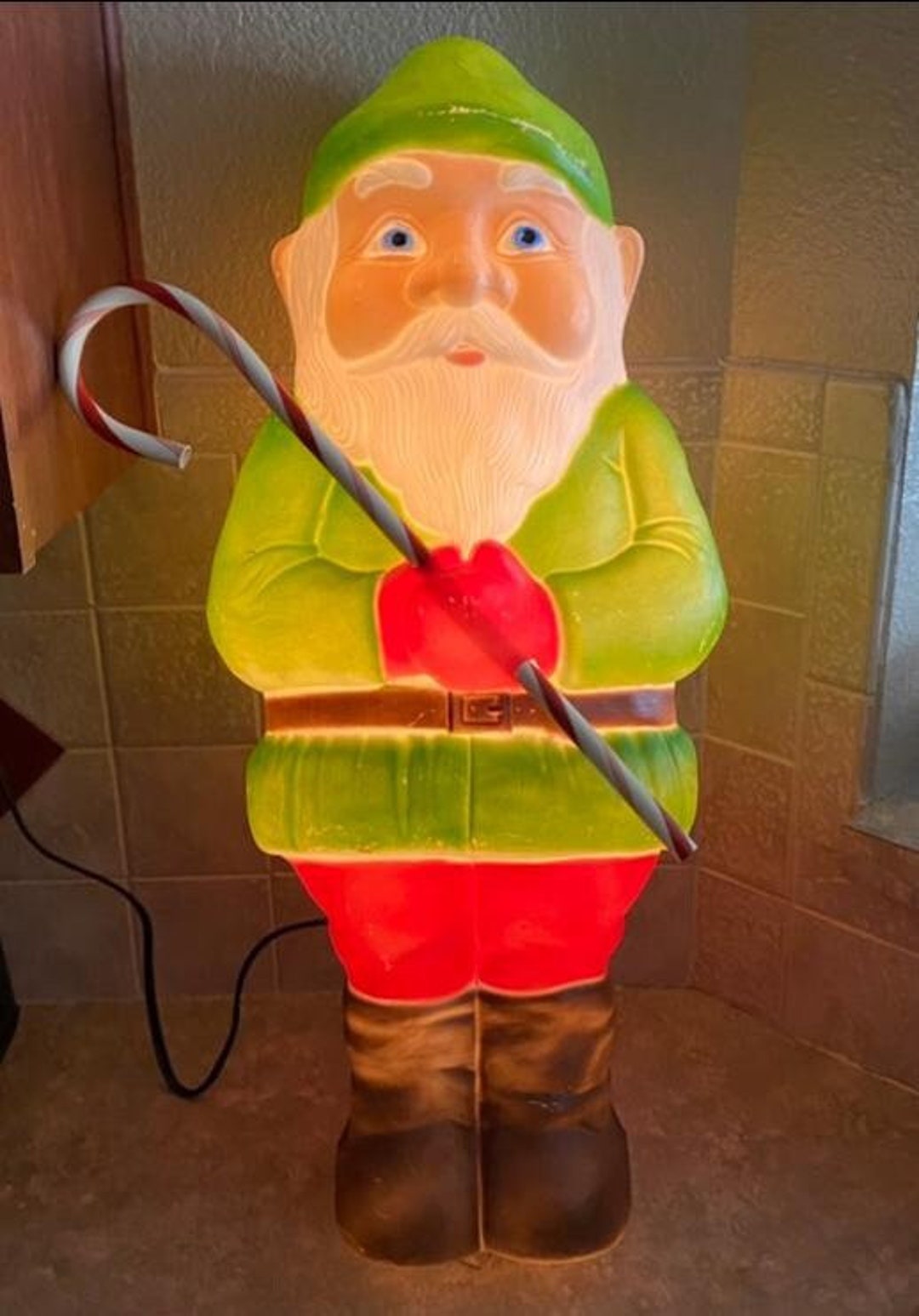 Don Featherstone Blow Mold Gnome Holiday Christmas Elf Union Etsy